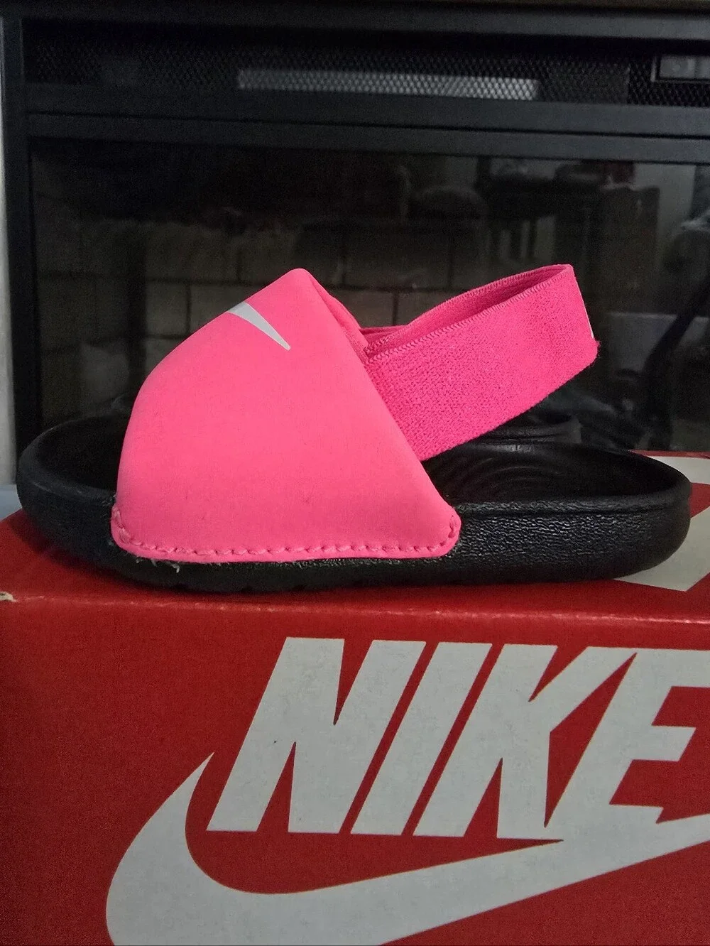 Nike Sunray Protect 2 Toddler Sandals Pink Black White Size 5C With Box